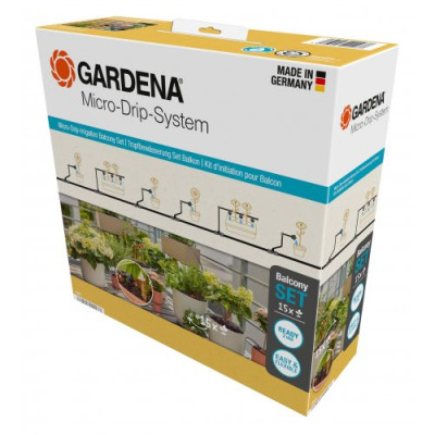 Комплект для поливу Gardena Micro-Drip-System Balcony Set на 15 рослин (13401-20.000.00)