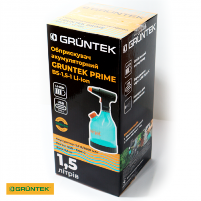 Обприскувач акумуляторний GRUNTEK PRIME BS-1,5-1 Li-Ion (296001085) Обприскувач акумуляторний GRUNTEK PRIME BS-1,5-1 Li-Ion (296001085)
