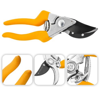 Секатор GRUNTEK Gerfalke жовтий 210 мм (295108226) Секатор GRUNTEK Gerfalke жовтий 210 мм (295108226)