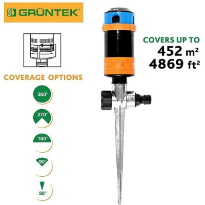 Дощувач GRUNTEK круговий 6-ти режимний на металевому кілку(296211339) Дощувач GRUNTEK круговий 6-ти режимний на металевому кілку(296211339)