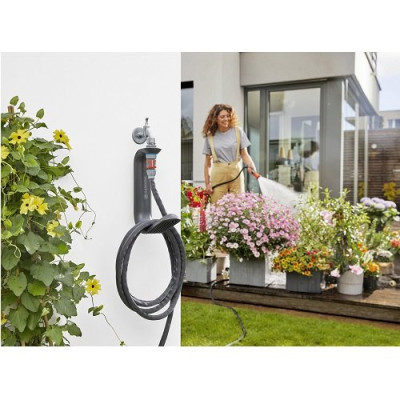 Набір шланг GARDENA Liano садовий текстильний 13 мм 1/2" 15 м із тримачем TapFix(18595-20.000.00)