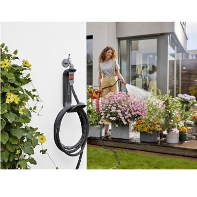 Набір шланг GARDENA Liano садовий текстильний 13 мм 1/2" 15 м із тримачем TapFix(18595-20.000.00)