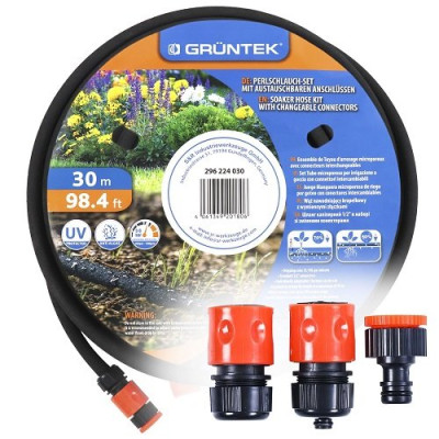 Шланг капілярний GRUNTEK 296224030 1/2" 30 м у комплекті з конекторами(296224030)