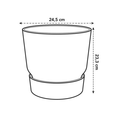 Вазон Elho greenville round (графит)