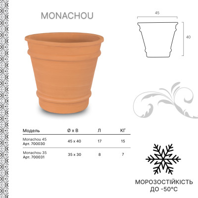 Вазон Terraneo Monachou 35x30 cм Вазон Terraneo Monachou 35x30 cм