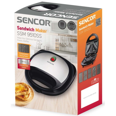 Бутербродниця Sencor SSM 9510SS Бутербродниця Sencor SSM 9510SS