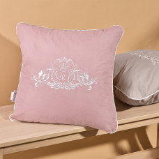 Подушка ROYAL з вишивкою ТМ IDEIA 45х45 см пудра ( 8-11131*003 )