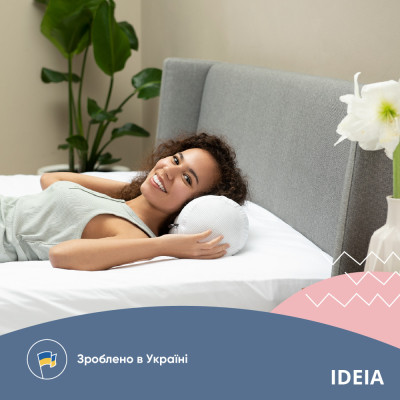 Подушка валик NORDIC COMFORT ТМ IDEIA 15*40 см з повітропроникною вставкою ​​​​​біла, подушка для шиї та голови ( 8-34691*001 )