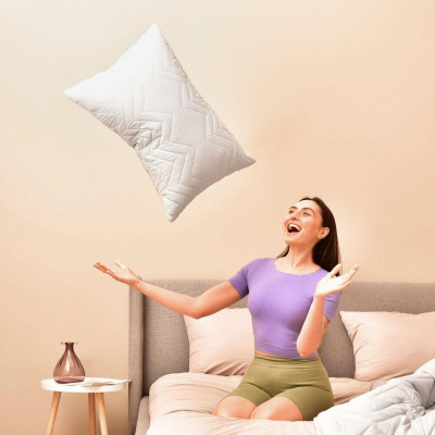 Подушка NORDIC COMFORT+ ТМ IDEIA 50х70 см на блискавці сірий перламутровий ( 8-34694*002 )
