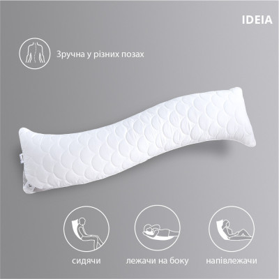 Подушка для сну та відпочинку S-Form IDEIA 40х130 см, антиалергенная, довга подушка ( 08-13255 )