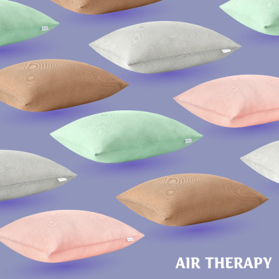 Набір подушок з дихаючою сіткою та аналогом лебединого пуху AIR THERAPY 50х70, 2 шт сірий ( 8-33064*004 )