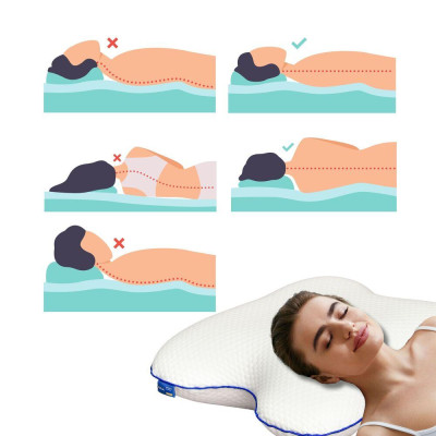 Подушка ортопедична MEMORY FOAM IDEIA метелик 58х50х12 см з ефектом пам'яті ( 8-35537 ) Подушка ортопедична MEMORY FOAM IDEIA метелик 58х50х12 см з ефектом пам'яті ( 8-35537 )