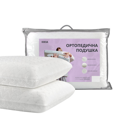 Подушка ортопедична з ефектом пам'яті MEMORY FOAM ТМ IDEIA 59х43х12 см ( 8-32996 )