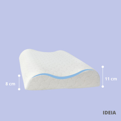 Подушка ортопедична з ефектом пам'яті MEMORY FOAM ТМ IDEIA 63х43х10/8 см ( 8-6351 )