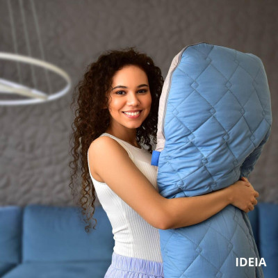 Подушка П-подібна для сну та відпочинку стьобана IDEIA 140х75х20 см, U-shape, з наволочкою на блискавці, антиалергенна ( 8-33724*003 )