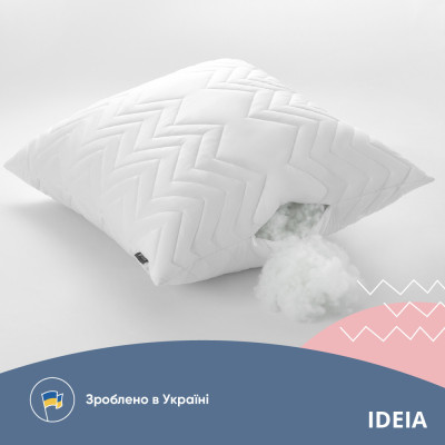 Подушка NORDIC COMFORT+ ТМ IDEIA 70х70 см із блискавкою біла ( 8-34695*001 )