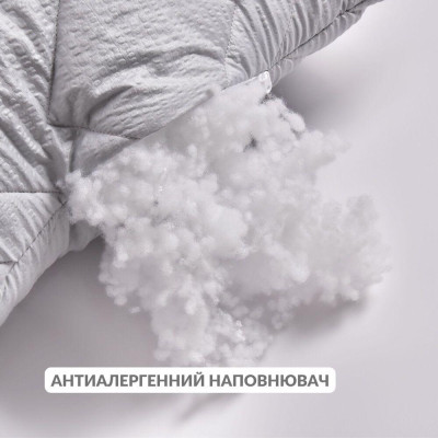 Подушка NORDIC COMFORT+ IDEIA 70х70 см чохол стьобаний зі змійкою антиалергенне волокно сіра ( 8-34695*002 )