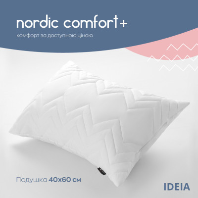 Подушка NORDIC COMFORT+ TM IDEIA 40х60 см з блискавкою білий ( 8-34693*001 ) Подушка NORDIC COMFORT+ TM IDEIA 40х60 см з блискавкою білий ( 8-34693*001 )