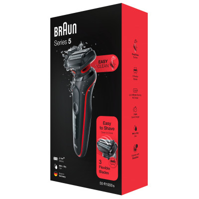 Електробритва Braun Series 5 51-R1000s Black/Red Електробритва Braun Series 5 51-R1000s Black/Red