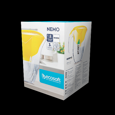 Фільтр глечик Ecosoft Nemo з картриджем + комплект (4 шт) картриджів покращених