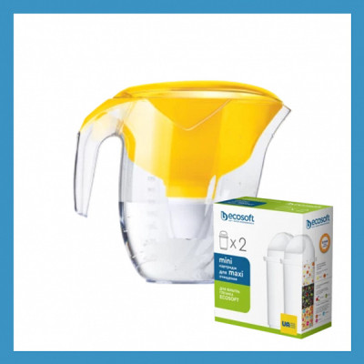 Фільтр глечик Ecosoft Nemo з картриджем + комплект (4 шт) картриджів покращених
