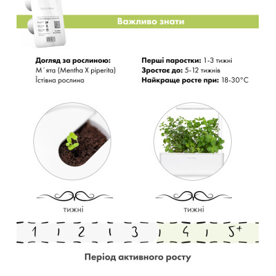 Картридж для розумної фермы Click&Grow, Яблучна м'ята Картридж для розумної фермы Click&Grow, Яблучна м'ята