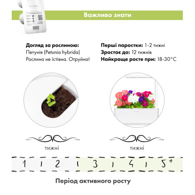 Картридж для умной фермы Click&Grow, Петунія Картридж для умной фермы Click&Grow, Петунія