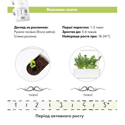 Картридж для розумної фермы Click&Grow, Рукола Картридж для розумної фермы Click&Grow, Рукола