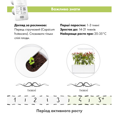 Картридж для розумної фермы Click&Grow, пири-пири чили