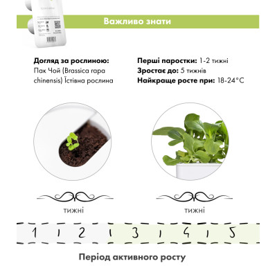 Картридж для розумної фермы Click&Grow, Пак Чой Картридж для розумної фермы Click&Grow, Пак Чой