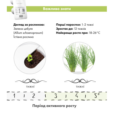 Картридж для розумної фермы Click&Grow, Цибуля зелена Картридж для розумної фермы Click&Grow, Цибуля зелена
