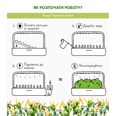 Картридж для умной фермы Click&Grow, жовтий перець чилі