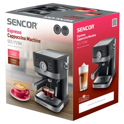 Кавоварка еспресо Sencor SES 1721BK