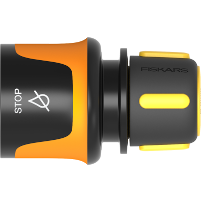 Конектор для шланга Fiskars 9мм (3/8") з аквастопом (1027078)