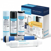 Ecosoft комплект (PP5-GAC-СТО + Постфильтр + Мембрана Filmtec 50g)