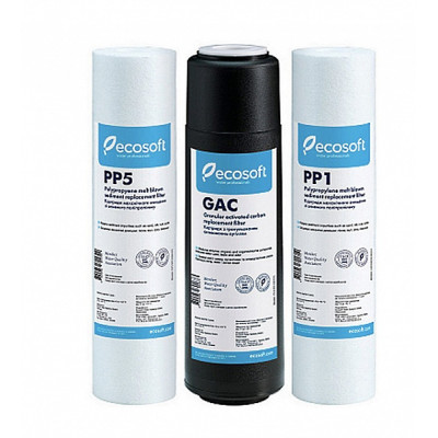 Ecosoft комплект (PP5-GAC-СТО + Постфільтр + Мембрана Filmtec 50g) Ecosoft комплект (PP5-GAC-СТО + Постфільтр + Мембрана Filmtec 50g)