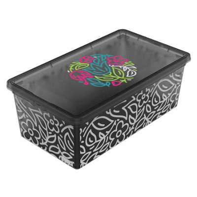 Контейнер Qutu Light Box FLOURESENT GREY, 5 л