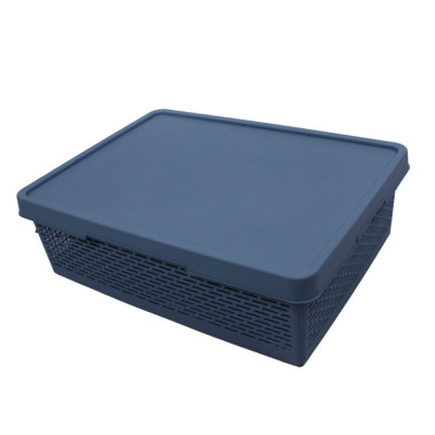 Корзина с крышкой Qutu Q-Basket Blue, 36 л