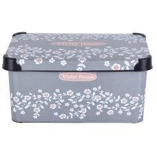 Контейнер Violet House 0647 Decor Antrasit Flower з/кр. 10 л