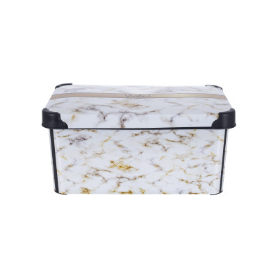 Контейнер VIOLET HOUSE DECOR Marble WHITE