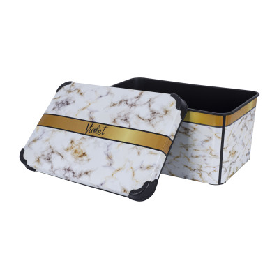 Контейнер VIOLET HOUSE DECOR Marble WHITE