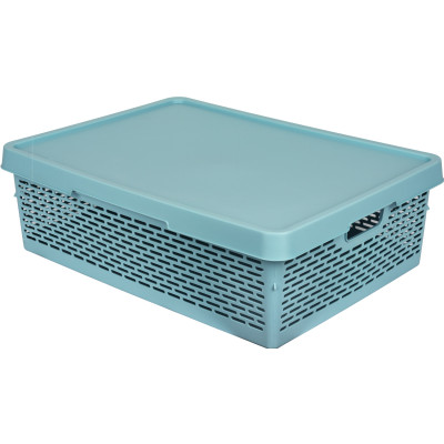 Корзина с крышкой Qutu Q-Basket Green 36л