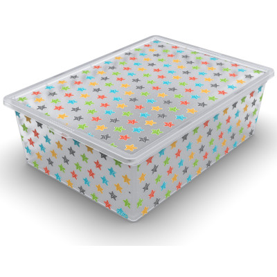 Контейнер Qutu Light Box Colored Stars, 25л