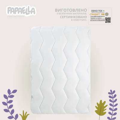 Ковдра дитяча в ліжечко Comfort ТM PAPAELLA 100х135 см зиґзаґ білий ( 8-8723*005 ) Ковдра дитяча в ліжечко Comfort ТM PAPAELLA 100х135 см зиґзаґ білий ( 8-8723*005 )