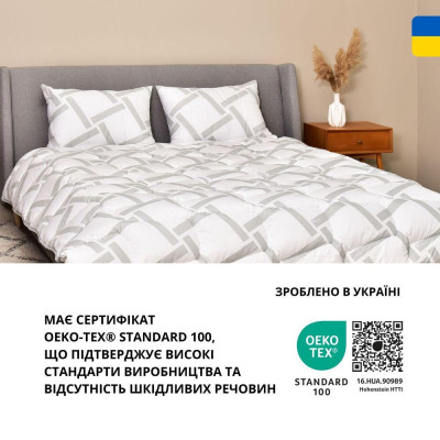 Набір подушка 50х70 см і полуторна ковдра 140х210 см Elegantly IDEIA, аналог лебединого пуху ( 8-35564 )