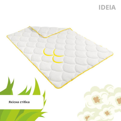 Ковдра ПОПКОРН зимова ТМ IDEIA 200x220 см з кукурудзяним наповнювачем біла ( 8-35046*001 )
