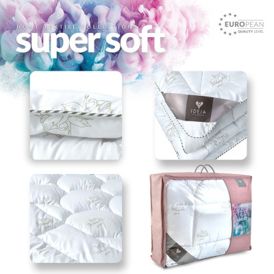 Ковдра Super Soft Classic TM IDEIA всесезонна аналог лебединого пуху 140х210 см ( 8-11784 )