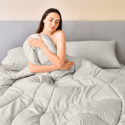 Набір постільної білизни OASIS TM IDEIA полуторний з ковдрою 140х210 см, наволочка 50х70 см і простирадло 150х220 ( 8-35247*004 )