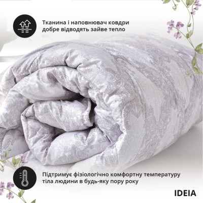 Ковдра Afrodita всесезонна IDEIA 200х220 см аналог лебединого пуху принт ( 8-33731*001 )