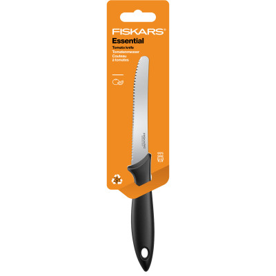 Кухонний ніж Fiskars Essential для томатів 12 см Black 1065569 Кухонний ніж Fiskars Essential для томатів 12 см Black 1065569